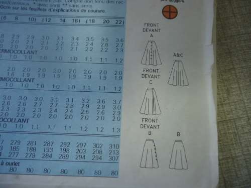 BUTTERICK PATTERN 6494 SKIRTS SIZE 12 + 14 + 16 COMPLETE & UNCUT