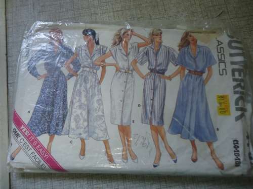 BUTTERICK PATTERN 4734 SHIRT DRESS SIZE 14 + 16 + 18  COMPLETE