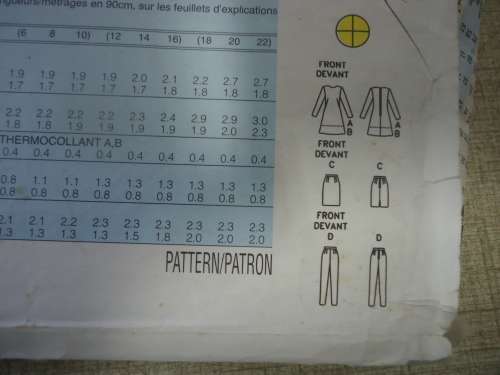 BUTTERICK  PATTERN 3624 DRESS, SKIRT & PANTS   SIZE 12 + 14 + 16-COMPLETE