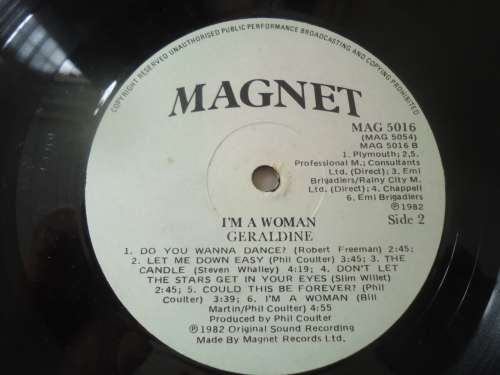 GERALDINE "I'M A WOMAN" 1982 MAGNET STEREO LP