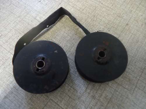 TYPEWRITER - DOUBLE BLACK dry RIBBON ON METAL REELS used