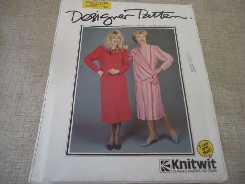 KNITWIT PATTERN 530 LADIES  DRESS WITH VARIATIONS SIZES 6 - 22 -  COMPLETE