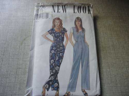 NEW LOOK PATTERNS 6336 JUMPSUIT SIX SIZES IN ONE A = 8 - 18  COMPLETE & UNCUT