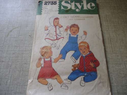 STYLE PATTERNS 2735  BABY COAT ONLY    SIZE 18 MONTHS  - SEE DESCRIPTION