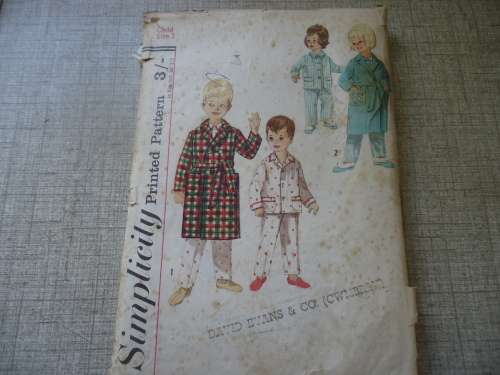 VINTAGE SIMPLICITY PATTERNS 4250 KID'S PJS AND GOWN SIZE 2 YEARS SEE DESCRIPTION
