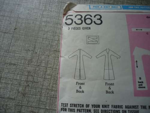 SIMPLICITY PATTERNS 5363 STRETCH KNIT DRESS WITH SASH SIZE 14 BUST 36" COMPLETE
