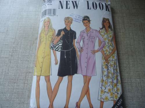 NEW LOOK PATTERNS 6595 SKIRT DRESSES 7 SIZES IN ONE A = 10 - 22 COMPLETE