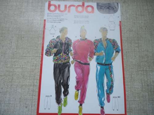 BURDA PATTERNS 5298 "UNISEX TRACKSUIT WITH HOODIE" SIZES 36/38" - 54/56" COMPLETE