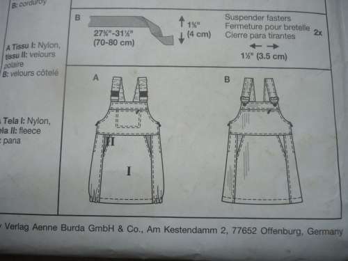 BURDA PATTERNS 9912 "GIRL'S DUNGEREES"  SIZES 2- 6 YEARS COMPLETE