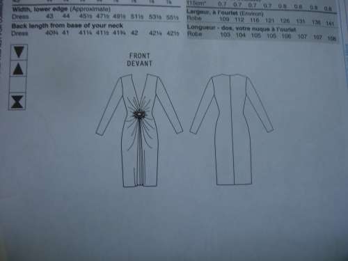 NEW VOGUE CUSTOM COUTURE PATTERNS V84578 CLAIRE SHAEFFER'S  DRESS SIZES 8+10+12+14 COMPLETE & UNCUT