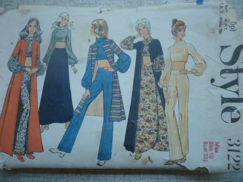 STYLE PATTERNS 3122- JACKET in 2 lengths, BLOUSE, SKIRT, PANTS SIZE 10 BUST 32 1/2" - COMPLETE