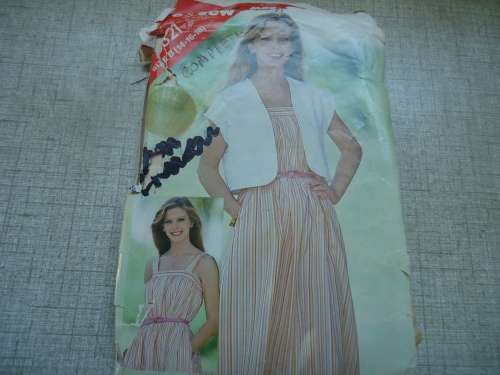 BUTTERICK PATTERN 3821 SHORT SLEEVE JACKET & DRESS SIZE B = 14 + 16 + 18 COMPLETE