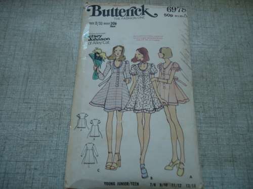 BUTTERICK PATTERN 6978 GIRL'S FLARED DRESS SIZES 9/10 YEARS BUST 30 1/2" COMPLETE