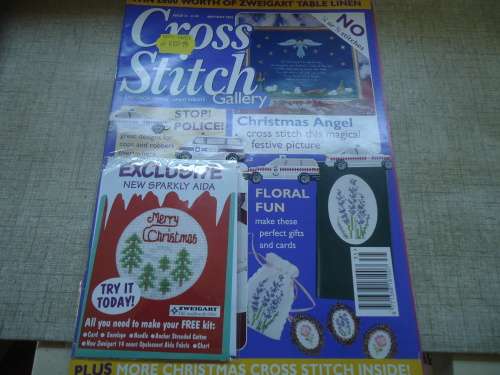 CROSS STITCH GALLERY- UK - ISSUE 35  - 68 PAGE  CROSS STITCH CARD MAGAZINE WITH FREE KIT