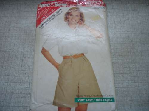 BUTTERICK PATTERN 6177/711 BAGGIE SHORTS & SKIRT  SIZE B = 12 + 14+ 16  COMPLETE