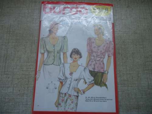 BURDA PATTERNS 5358 SHAPED NECK TOP  SIZES 12 - 20 + 40 COMPLETE