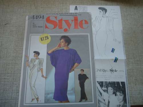 STYLE PATTERNS 4494 SMART DRESS + MERCURY CUTTING  SIZE 12 COMPLETE