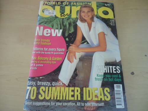 BURDA - MODERN FASHION MAGAZINE JUNE 1997-ALL PATTERNS & INSTRUCTIONS INC 104 PG