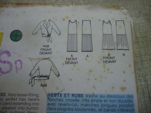 BUTTERICK PATTERN 3173  PLEATED SKIRT-DRESS & TIE-JACKET SIZES 16 COMPLETE & UNCUT