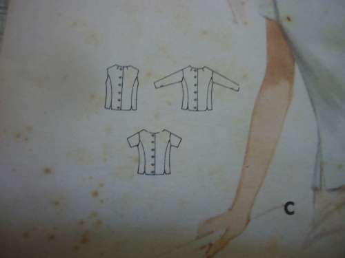 VINTAGE BUTTERICK  PATTERN 3829 BLOUSES WITH BACK BUTTONS SIZE 14 BUST 34" NO SEWING INSTRUCTIONS