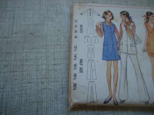 BUTTERICK  PATTERN 5680  JUMPER, BLOUSE & PANTS SIZES 16 1/2 BUST 39"  COMPLETE