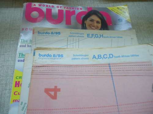BURDA - MODERN FASHION MAGAZINE AUGUST 1995-ALL PATTERNS & INSTRUCTIONS INC 118 PG