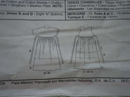 McCALL'S PATTERNS 7741 MATERNITY DRESS & TOP SIZES B = 8 + 10 + 12 COMPLETE & UNCUT