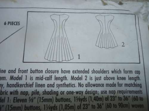 STYLE PATTERNS 2116 BUTTON FRONT FLARED DRESS SIZES A =6 - 16 COMPLETE