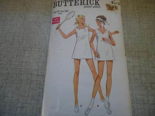 VINTAGE BUTTERICK  PATTERN 404  TENNIS OUTFIT SIZE 10 BUST 32 1/2" COMPLETE