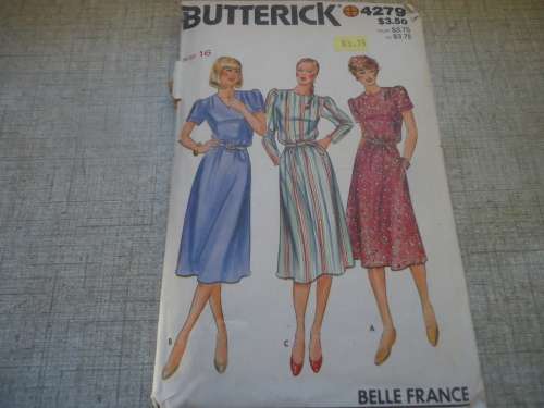 BUTTERICK PATTERN 4279 DRESS SIZE 16 COMPLETE
