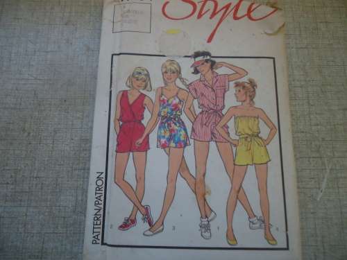 STYLE PATTERNS 4739 GIRL'S SET OF JUMPSUITS SIZE 10 + 12 + 14 -YEARS - COMPLETE & UNCUT