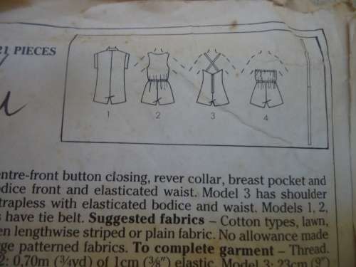 STYLE PATTERNS 4739 GIRL'S SET OF JUMPSUITS SIZE 10 + 12 + 14 -YEARS - COMPLETE & UNCUT