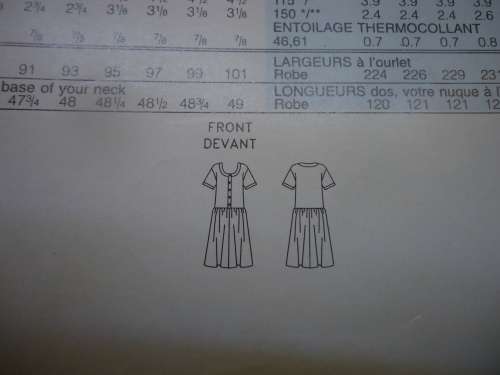 BUTTERICK PATTERN 3413 LOOSE FITTING DRESS SIZES 12 + 14 + 16  COMPLETE