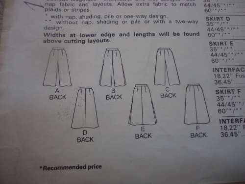 BUTTERICK PATTERN 4214 SKIRT & CULOTTES  SIZES 16 SEE DESCRIPTION