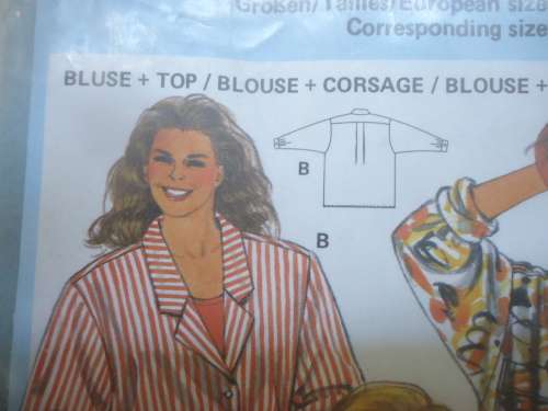 BURDA PATTERN 6312 LADIES BLOUSES & TOP SIZES 8 - 40/ 36 - 48"  SEE DESCRIPTION