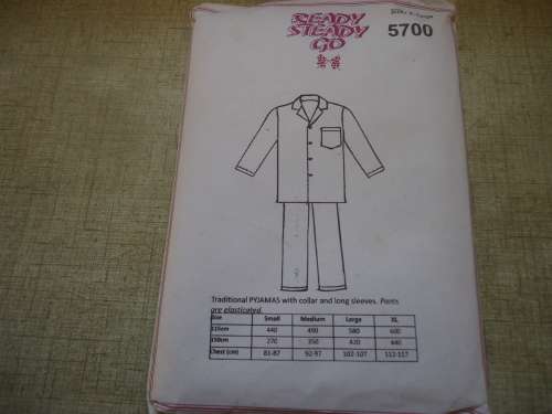 READY-STEADY-GO PATTERN-NUMBER 5700- LONG SLEEVE PJ'S SIZE X-LARGE 107 - 112 CM