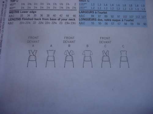 BUTTERICK PATTERN 3385 SEMI FITTED PULLOVER TOP SIZE 12 +14 + 16 COMPLETE