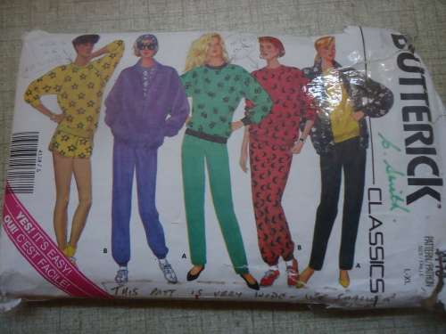 BUTTERICK PATTERN 4118 LADIES TRACKSUIT + SHORTS  SIZE L - XL (16 - 22) COMPLETE
