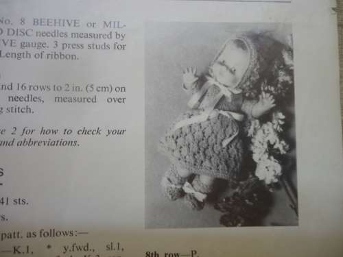 PATONS #6368 DOLL`S DELIGHT - ZIP UP SLEEPING BAG & ALL DRESSED UP  TO FIT DOLL 12` OR 30 CM