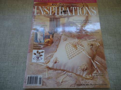 INSPIRATIONS  MAGAZINE "THE WORLD'S MOST BEAUTIFUL EMBROIDERY"  ISSUE 16 AUSTRALIA - 84 PAGES