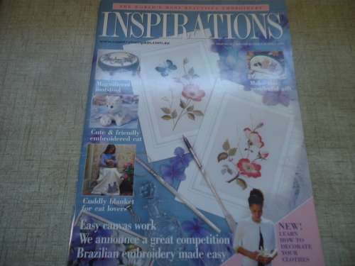 INSPIRATIONS  MAGAZINE "THE WORLD'S MOST BEAUTIFUL EMBROIDERY"  ISSUE 30 AUSTRALIA - 84 PAGES