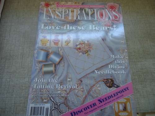INSPIRATIONS  MAGAZINE "THE WORLD'S MOST BEAUTIFUL EMBROIDERY"  ISSUE 26 AUSTRALIA - 84 PAGES