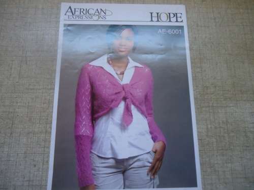AFRICAN EXPRESSIONS PATTERNS # AE-6001  HOPE - LACE TOP  77 - 102 CM BUST