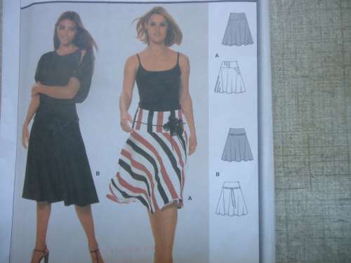 BURDA PATTERNS 8677   SKIRT IN 2 STYLES  SIZES 8 - 18 COMPLETE & UNCUT