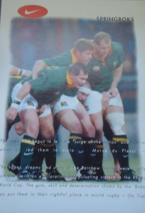 SPRINGBOK PICTURE SPONSORED BY NIKE