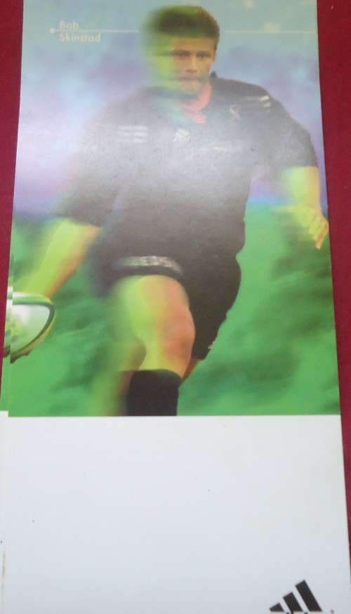 ADIDAS -BOBBY SKINSTAD - INFORMATION CARD AND PICTURE