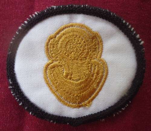SADF -1ST TYPE RECCE DIVER - WINTER UNIFORM EMBROIDERED BADGE