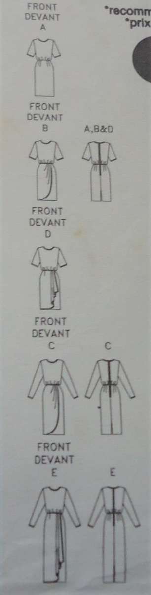 BUTTERICK PATTERN 4918  STYLISH DRESSES SIZE 12 + 14 + 16  COMPLETE & UNCUT