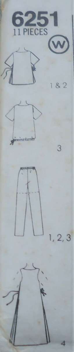 SIMPLICITY PATTERNS 6251 MATERNITY PULL-ON PANTS/SHORTS, DRESS/TOP SIZE 10 COMPLETE & UNCUT