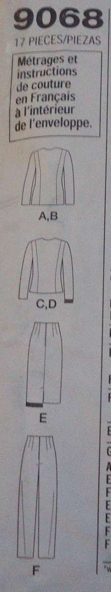 SIMPLICITY PATTERNS 9068  JACKET-SKIRT- PANTS SIZE RR14+16+18+20 COMPLETE